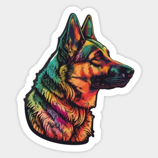 German Shepherd Dog Art Sticker